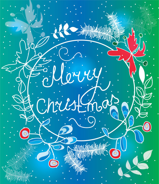 Beautiful Christmas wreath - Vector, Image