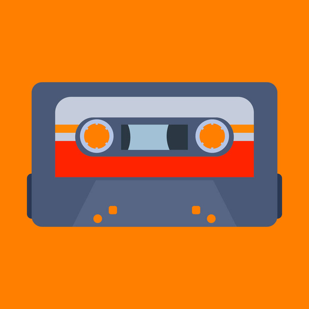 Cassette tape, vintage music. music of the past - Vector, Image
