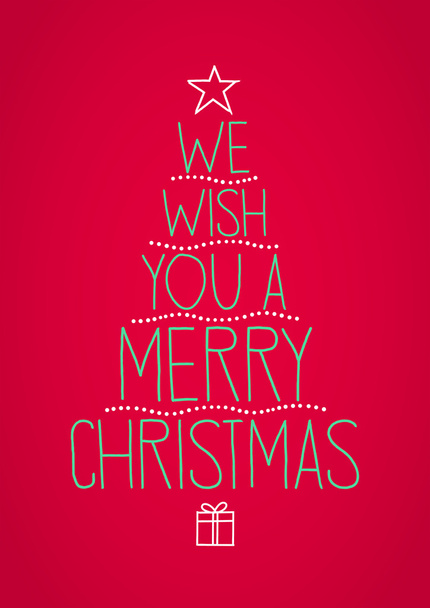 We wish you a merry Christmas - Vector, Image