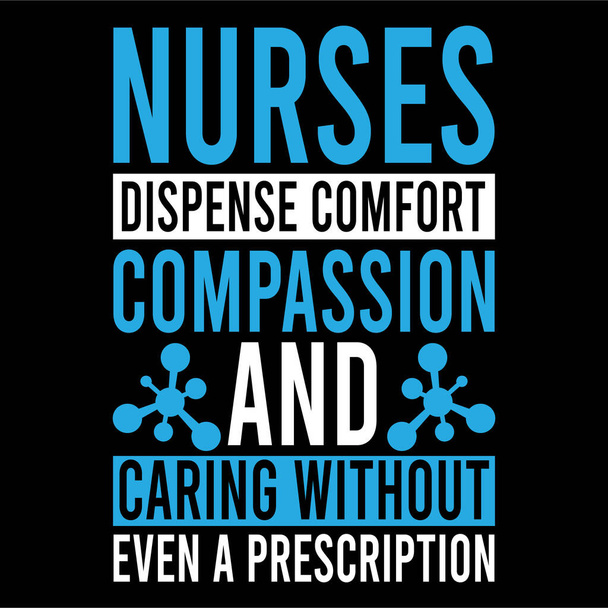 Nurse t-shirt design  - Vetor, Imagem