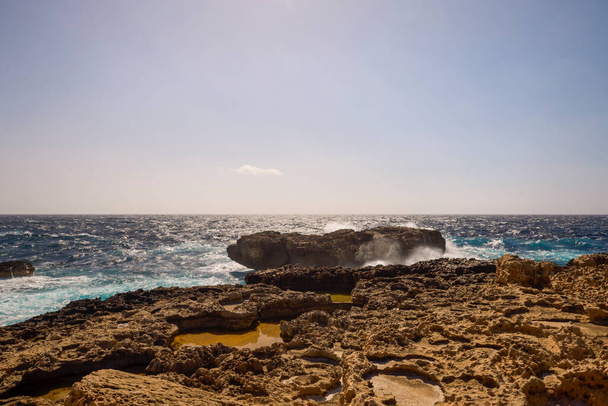 beautiful landscape with a rocky sea shore - Fotó, kép
