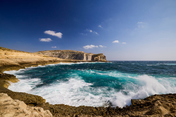 beautiful landscape with a rocky sea shore - Fotó, kép
