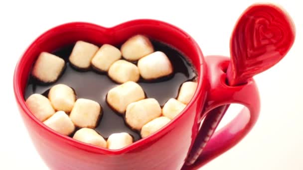 Hot chocolate with marshmallows - Footage, Video