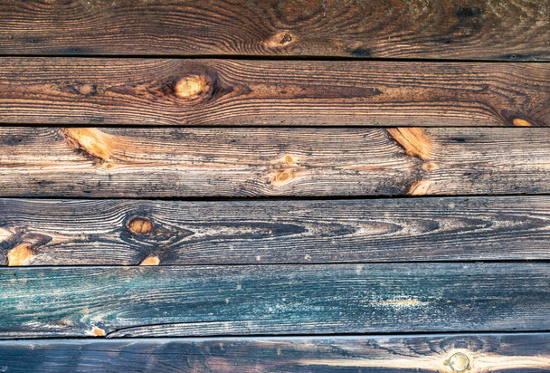 Area made of old planks, horizontally oriented Texture, background for further work. - Photo, image