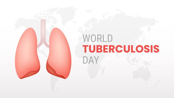 World Tuberculosis day on white background - Vector, Image