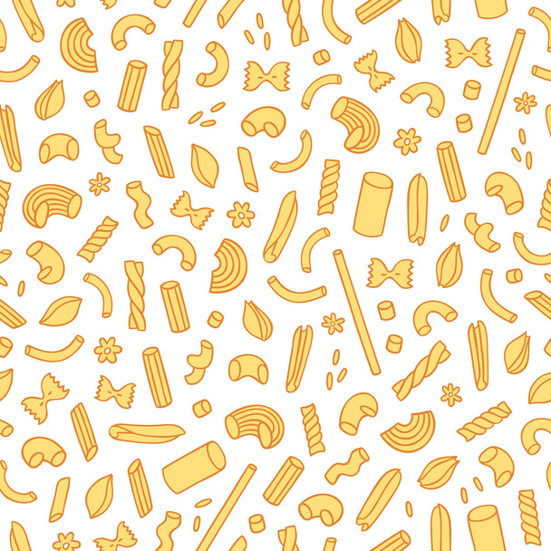 Alle soorten pasta naadloze patroon - Vector, afbeelding