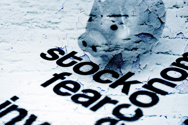 Stock and fear concept on grunge background - Photo, Image