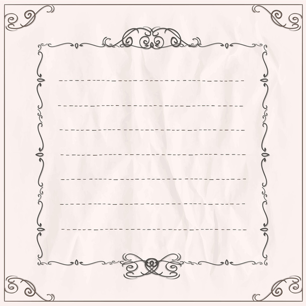 Frame on a paper with place for text. - Vettoriali, immagini