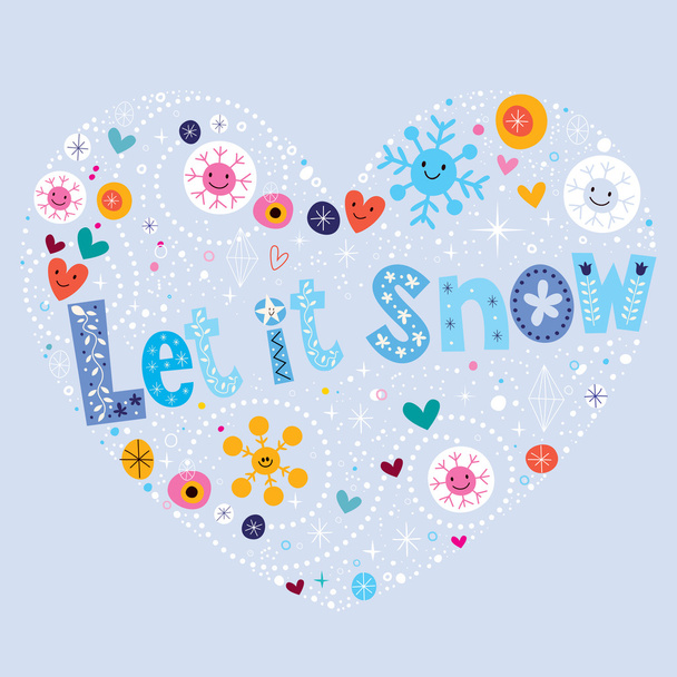 Let it snow card - Vector, afbeelding