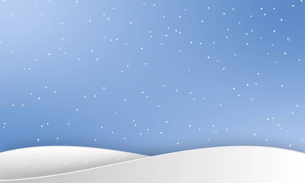 Winter landscape Snowfall and drifts. Vector illustration concept artwor - Vektor, kép