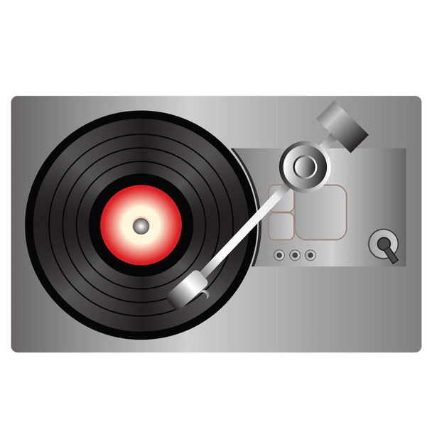 Vinyl gramofon - Vektor, obrázek