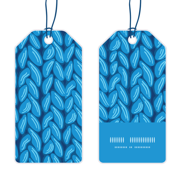 Vector knit sewater fabric horizontal texture vertical stripe frame pattern tags set - Vektor, kép