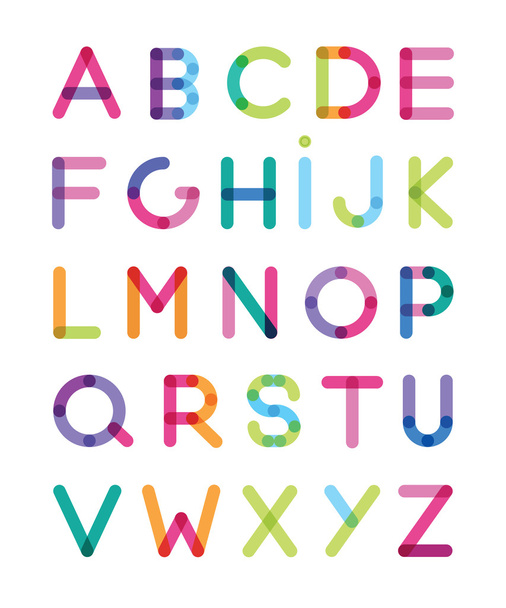 Color alphabet - Vector, Imagen