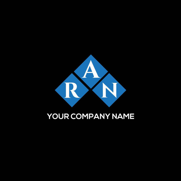 RAN letter logo ontwerp op zwarte achtergrond. RAN creatieve initialen letter logo concept. Ontwerp van RAN-brieven. - Vector, afbeelding