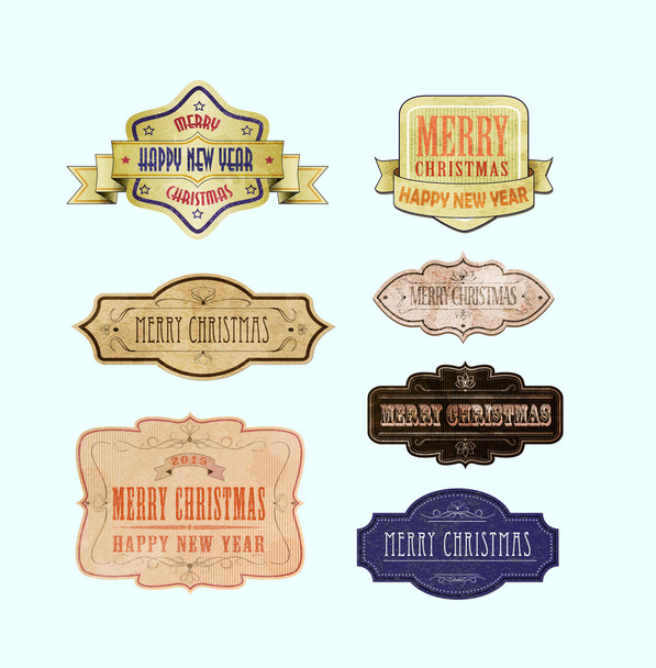 new year labels - Vector, Image