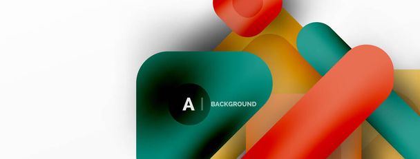 Colorful geometric shapes lines, squares and triangles. Abstract background for wallpaper, banner or landing page - Vector, Image