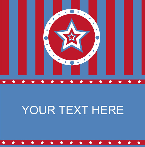 American colored stars card - Vector, afbeelding