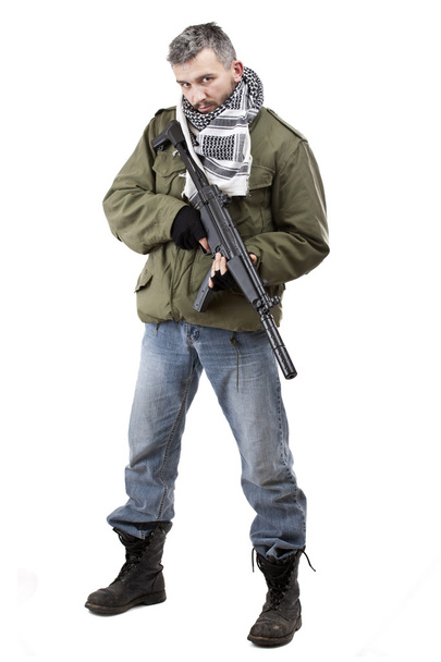 Terrorist with rifle - Fotó, kép