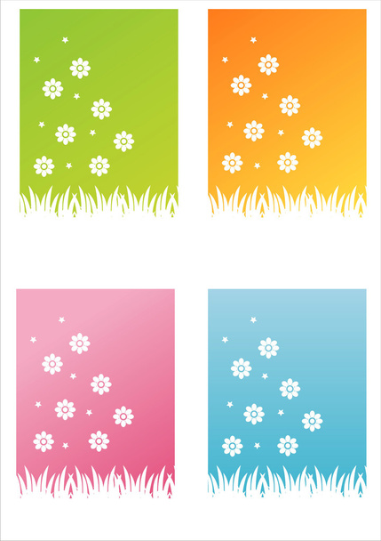 Colorful floral backgrounds - ベクター画像