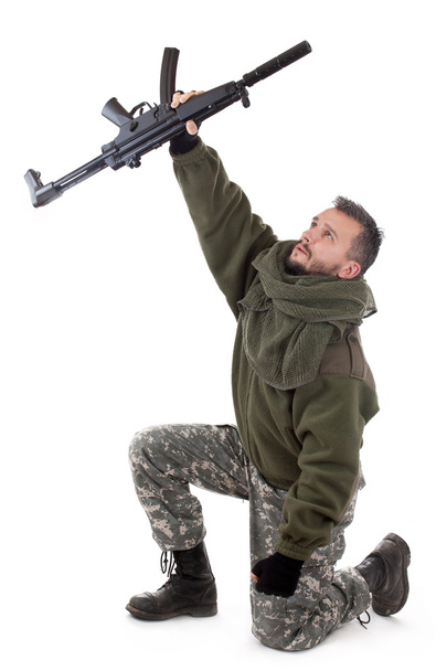 Terrorist with gun - Foto, Bild