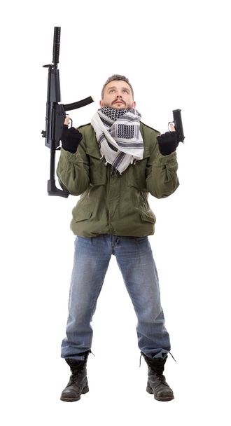 Terrorist with rifle - Foto, imagen
