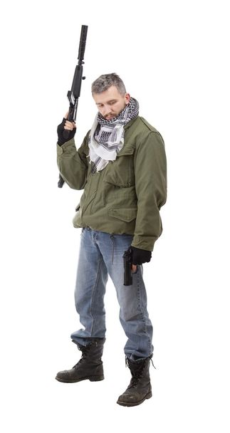 Terrorist with weapon - Fotó, kép