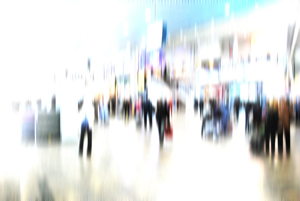 kaupunkikohtaus abstrakti kaupunki liikemiehet kävely
 - Valokuva, kuva