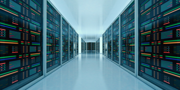 3d rendering of a data server rack center - Photo, Image