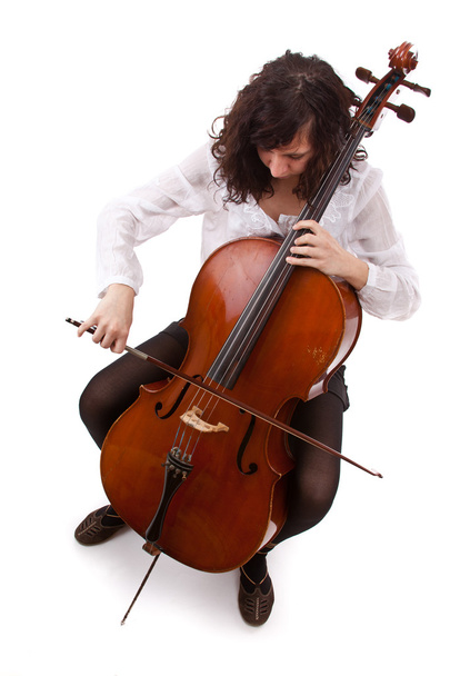 Young cellist - 写真・画像