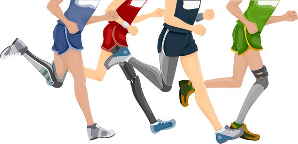 Runners Wearing Prosthetics - Photo, Image