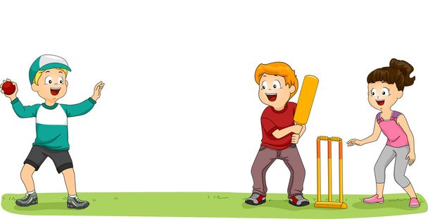 Enfants jouant au cricket
 - Photo, image