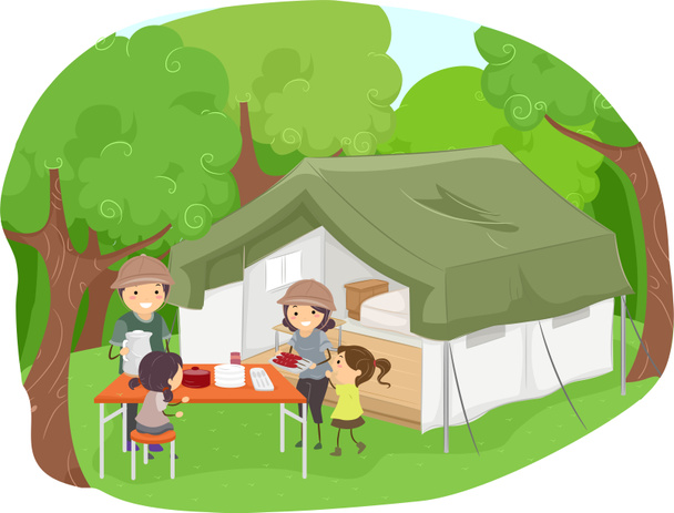 Familie picknicken - Foto, afbeelding