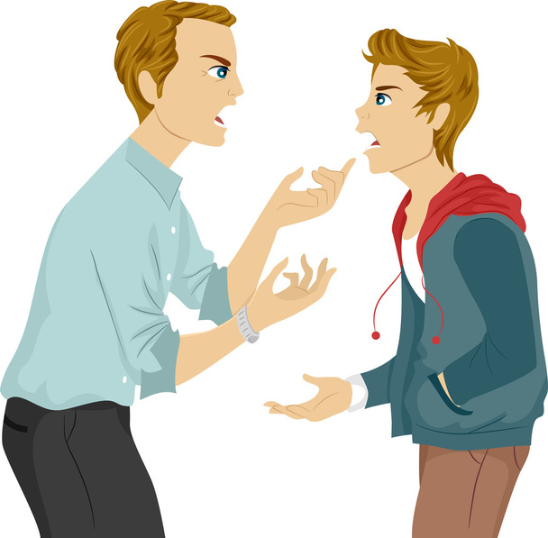 Father and Son Arguing - Photo, Image