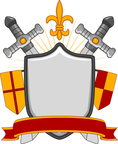 Middeleeuwse Shield Banner - Foto, afbeelding