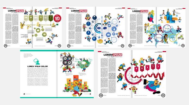 Rivista aziendale, layout di brochure facile da editare
 - Vettoriali, immagini