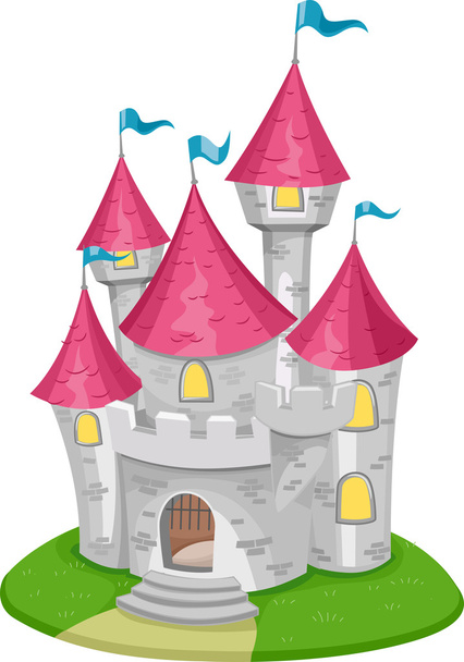 Barevné středověký hrad - Fotografie, Obrázek
