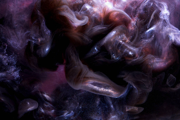 Liquid fluid art abstract background. Mix of dancing acrylic paints underwater - Fotoğraf, Görsel