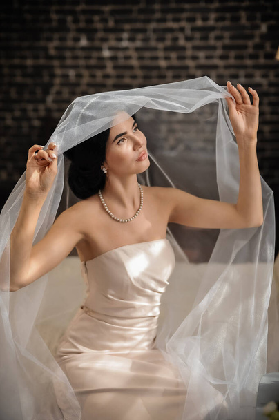 beautiful bride in a wedding dress - Photo, Image