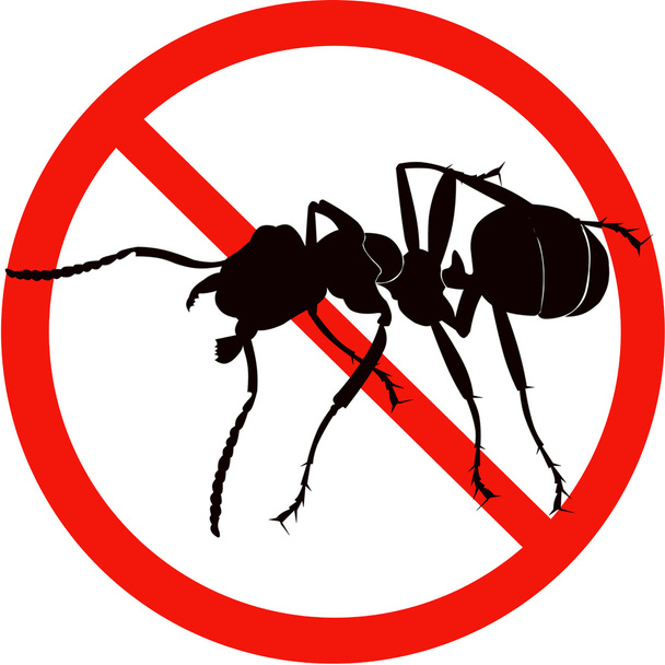 Чёрное насекомое опасности силуэта
 - Вектор,изображение