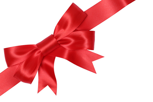 Piros ajándék íj, ajándék, karácsony, születésnap vagy Valentin-nap - Fotó, kép