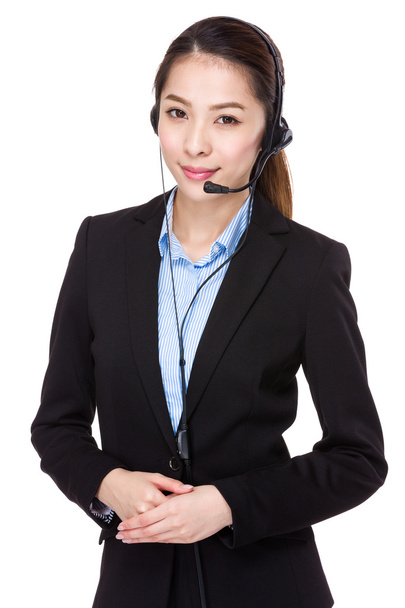Customer services operator with headset - Photo, Image