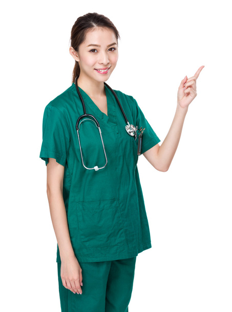Doctor with finger point up - Photo, Image