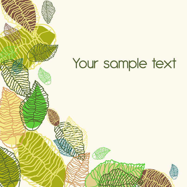 Background with leafs - Vector, Image