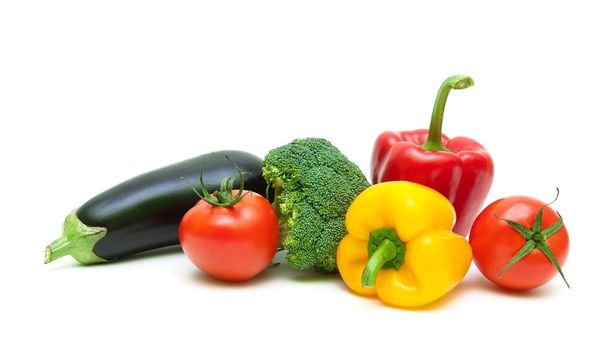 fresh vegetables isolated on white background close-up - Foto, Imagem