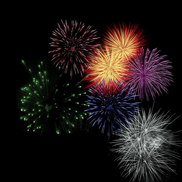 Fireworks background. - Vector, Image