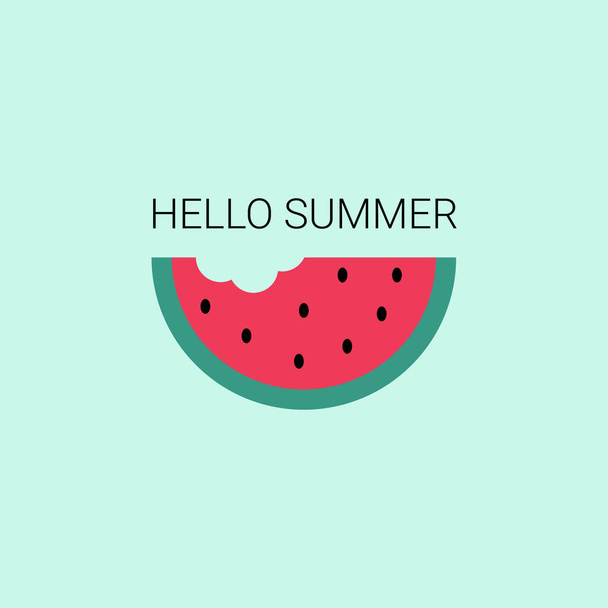 watermelon summer banner design template. vector illustration - Vektor, obrázek
