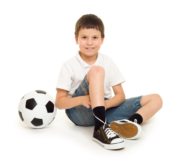 boy with soccer ball - Valokuva, kuva