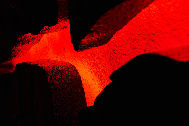 Image of Texture of rocks with lava light at gallery - Photo, Image