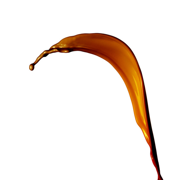 Splash of tasty soy sauce isolated on white - Фото, зображення