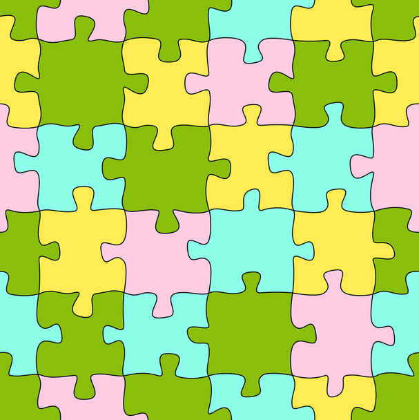 pozadí puzzle barevné - nekonečné - Vektor, obrázek